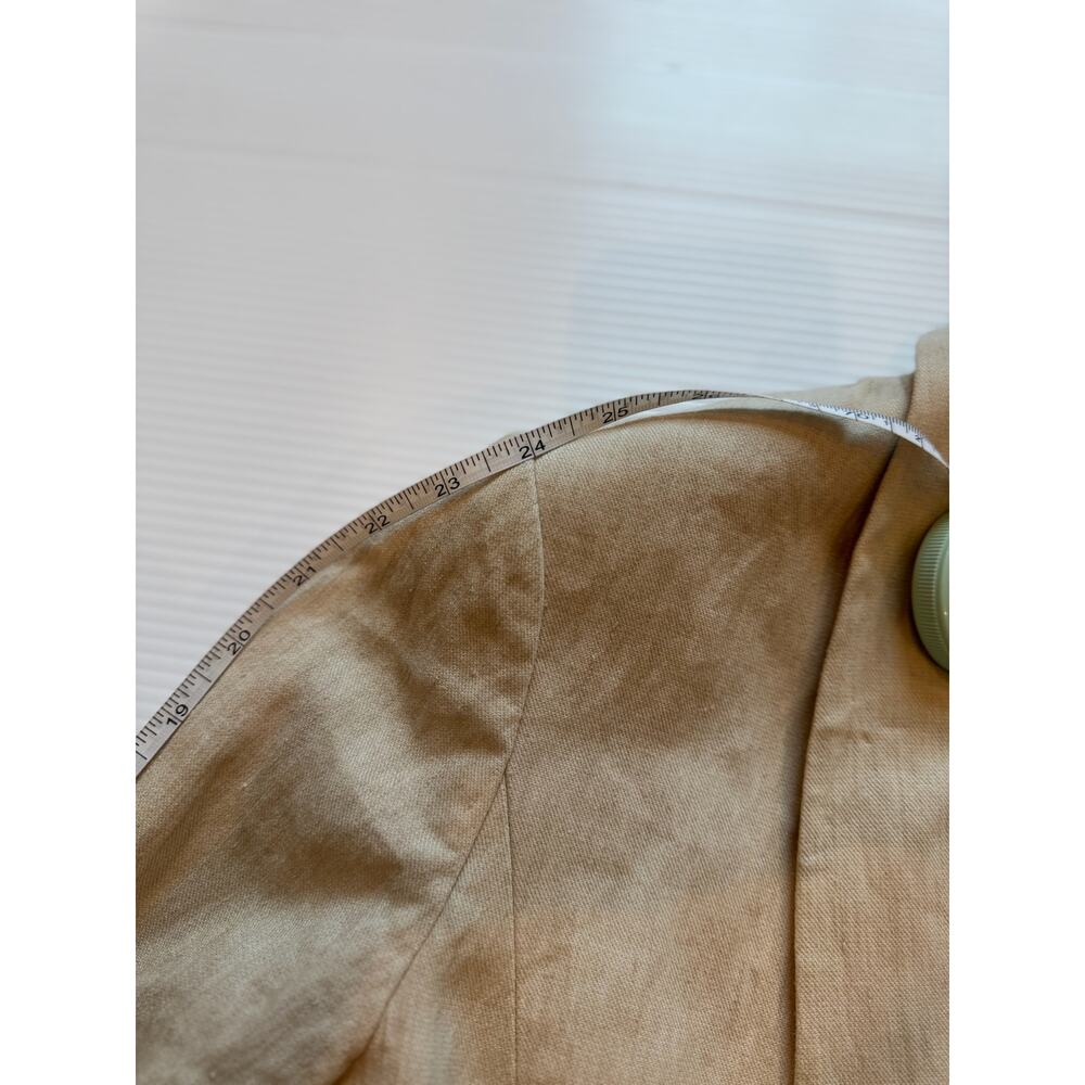 Vince Linen Cotton Blazer Women’s 8 Beige Open Front Cropped Jacket Summer - Picture 16 of 16